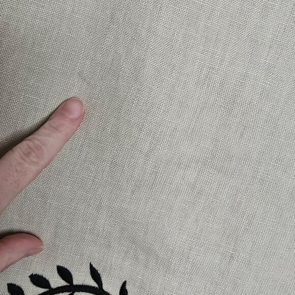 Linea by Louis Dell'Olio Jacket Womens XS Beige Linen Embroidered Artsy Boho - Picture 10 of 10